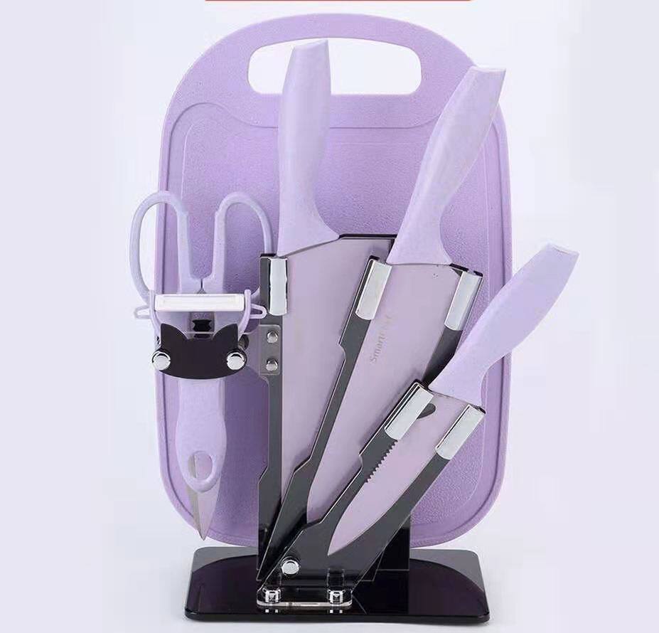 Set de Cuchillos Profesionales con Pedestal y Tabla de Picar