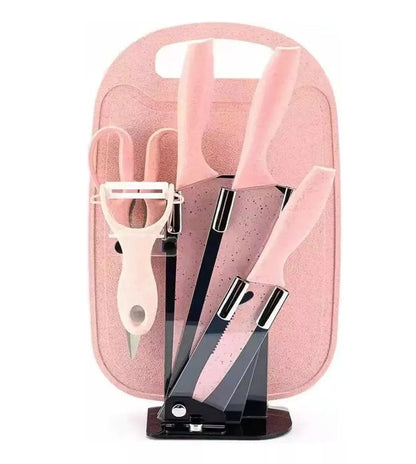 Set de Cuchillos Profesionales con Pedestal y Tabla de Picar